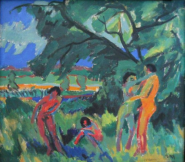 Ernst Ludwig Kirchner Naked Playing People oil painting image